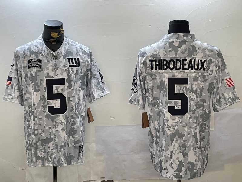 Mens New York Giants #5 Kayvon Thibodeaux Arctic Camo 2024 FUSE Salute to Service Limited Stitched Jersey Dzhi